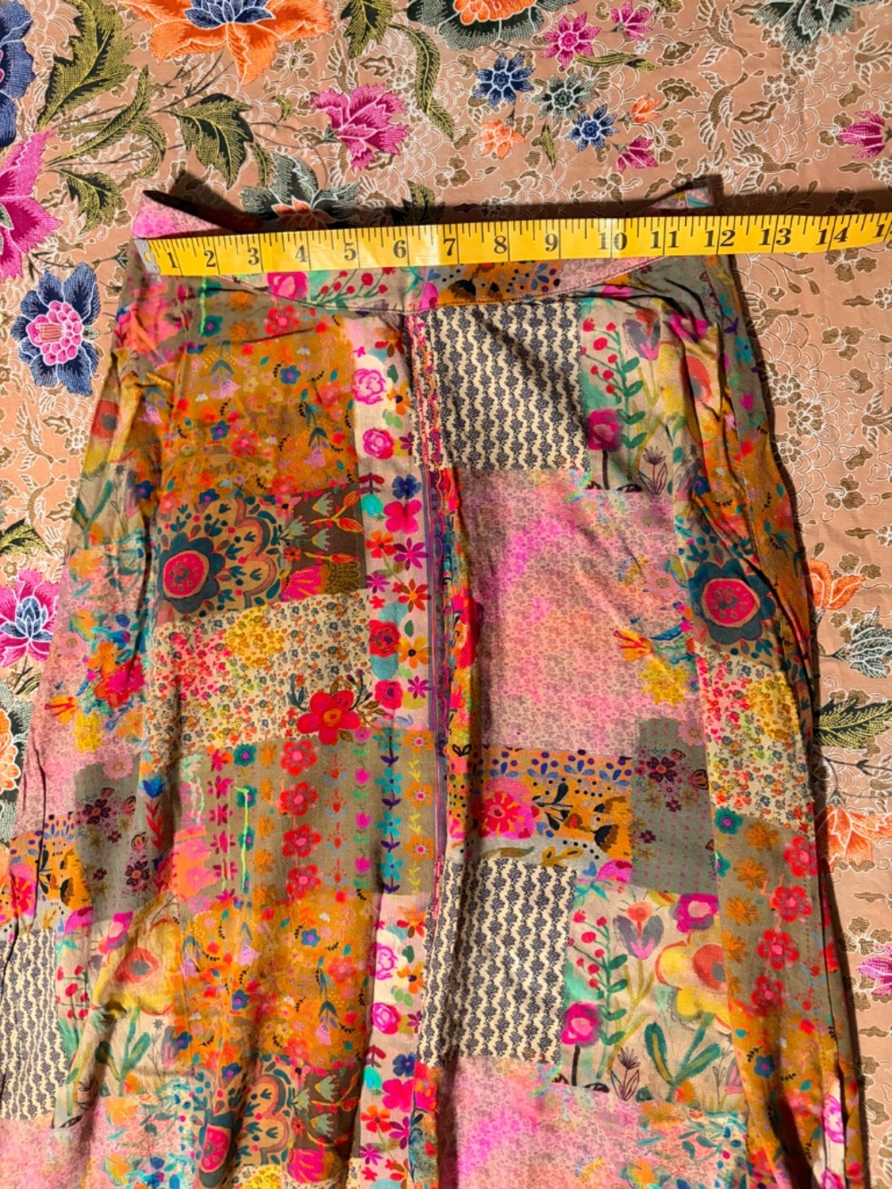 Natural Life Ginger side slit patchwork maxi skirt XS - Picture 5 of 6
